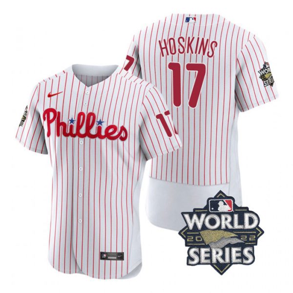 Phillies 17 Rhys Hoskins White Nike 2022 World Series Flexbase Jersey,We sell and wholesale Phillies 17 Rhys Hoskins White Nike 2022 World Series Flexbase Jersey on line form chian!